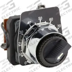 DAYTON Potentiometer: 30 mm Panel Mounting Size, 1,000 ohm Max Resist Rating, Metallic (Black) Bezel (MPN 30G484). Key specifications — Manufacturer Part Number: 30G484; Series: Potentiometer SWITCH; Brand: DAYTON; Includes Dial Plate: Dial Plate Included; Knob Style: Standard; Bezel Style: Metallic (Black).