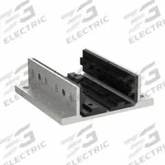 Linear Bearing: 25 Series, 100 mm L x 86.2 mm W x 31.3 mm H, Silver, Double Flanged, Std, Anodized (MPN 25-6424). Key specifications — Brand: 80/20; Housing Material: Aluminum; Finish: Anodized.