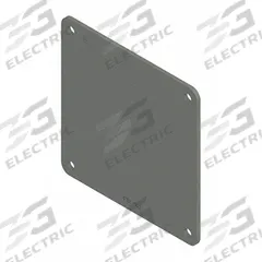 Wireway Closure Plate: 4 in Wd, 4 in Ht, 5 3/8 in Lg, Steel (MPN F44WP). Key specifications — Brand: HOFFMAN; With Knockouts: No.