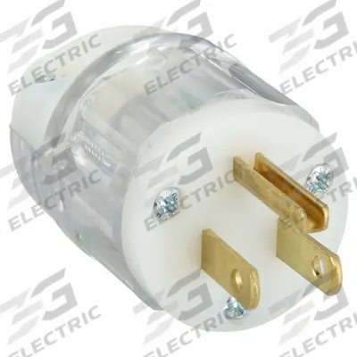 LEVITON Straight Blade Plug: Hospital Grade, 5-15P, 125V AC, 15 A, 2 Pole, 3 Blade - General Purpose Plugs