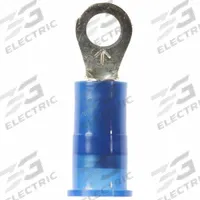 3M Ring Terminal: Blue, Nylon Insulation, #6 Stud Size, 16 AWG to 14 AWG Wire Sizes, 1,000 V (MPN MNG14-6R/SK). Key specifications — attr1308027: 3M.