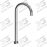 CHICAGO FAUCETS Spout: Spout, Gooseneck, Swivel Spout, Brass, Polished Chrome, Laminar, UNEF (MPN GN2H13JKABCP). Key specifications — Includes: Mounting Hardware; Product Type: Spout; Spout Style: Swivel; Body Material: Brass; Color/Finish: Polished Chrome; Brand: CHICAGO FAUCETS.