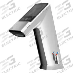 SLOAN Bathroom Sensor Faucet: BASYS, Cast Zinc, Chrome Finish, Single-Post, Solar, 1.5 gpm Flow Rate (MPN EFX277.502.0000). Key specifications — Brand: SLOAN; Includes: LCD Display; Series: BASYS.