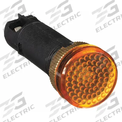 Dayton Raised Panel Light: 12 mm Panel Mounting Hole Dia, LED - LED Indicator Pilot Lights