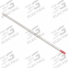 UNIWELD Tungsten Electrode: Thoriated, 3/32 in x 7 in, Red, EWTh-2, 10 PK (MPN W2DF9). Key specifications — Brand: UNIWELD; Overall Length: 7 in; AWS Classification: EWTh-2; Welding Current Designation: AC/DC; Color: Red.