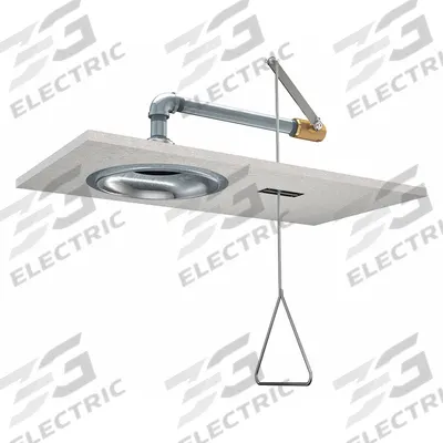 GUARDIAN EQUIPMENT Plumbed Shower: Fully Recessed, Ceiling Mnt, Stainless Steel Sprayhead - Recessed Ceiling-Mount Showers