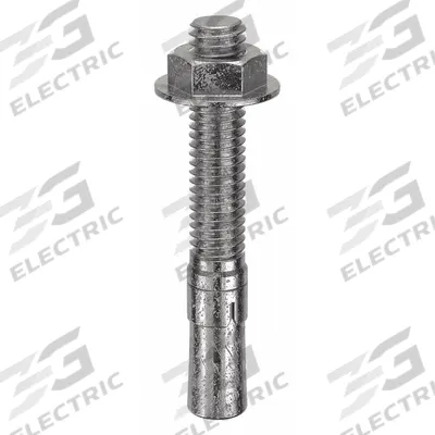 MKT FASTENING Wedge Anchor: 2 3/4 in Overall Lg, 3/8 in Dia, 3/8"-16 Thread Size, Plain - 316 Stainless Steel Wedge Anchors