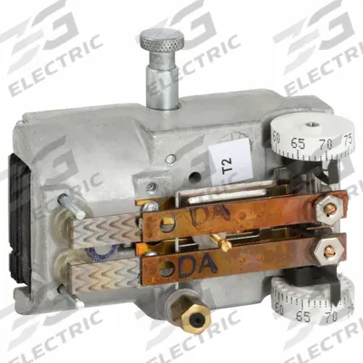 JOHNSON CONTROLS Pneumatic Thermostat: 55° to 85°F (Day/Night), Horizontal, No - Dual-Temperature Thermostats