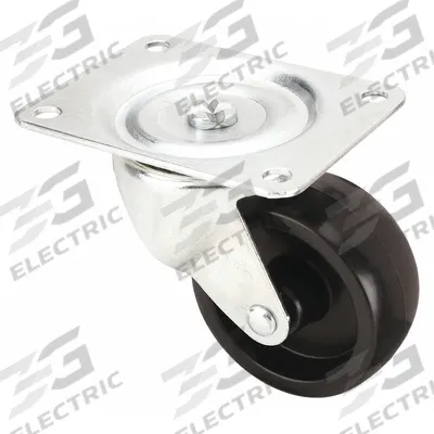 APPROVED VENDOR Plate Caster: Swivel, No Brake, Polypropylene, 3 in Wheel Dia. - General-Purpose NSF-Listed Sanitary Plate Casters