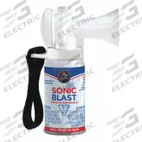 SONIC BLAST Personal Safety Horn: 112 dB, 1 oz Net Wt, Plastic, 10 ft Coverage, 4 1/2 in Ht (MPN FSB1V). Key specifications — Sound Level: 112 dB; Horn Material: Plastic; Brand: SONIC BLAST; Product Type: Personal Safety Horn.