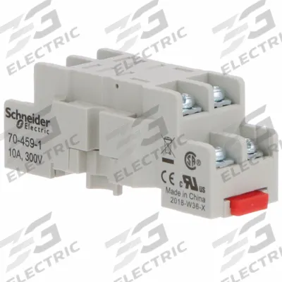 SCHNEIDER Relay Socket: 10 A Rating, DIN-Rail Socket Mounting, 8 Pins, D Socket, Std - DIN-Rail Mounted Sockets