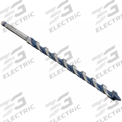 BOSCH Hybrid Drill Bit: 7/16 in Drill Bit Size, 13 in Overall Lg, Hex Shank - Hybrid Spur & Ship Auger Drill Bits