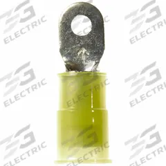 3M Ring Terminal: Yellow, Nylon Insulation, #4 Stud Size, 12 AWG to 10 AWG Wire Sizes, 1,000 V (MPN MNG10-4R/SK). Key specifications — attr1308027: 3M.