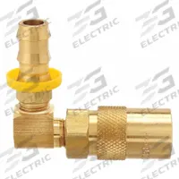 PARKER Hydraulic Quick Connect Hose Coupling: 3/8 in Coupling Size, Brass, 22.71 lpm Max. Flow Rate (MPN PC318-BP). Key specifications — Body Material: Brass; Brand: PARKER.