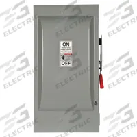 SIEMENS Safety Switch: Fusible, 200 A, Three Phase, 600V AC, Galvanized Steel, Indoor (MPN HF364N). Key specifications — Brand: SIEMENS.
