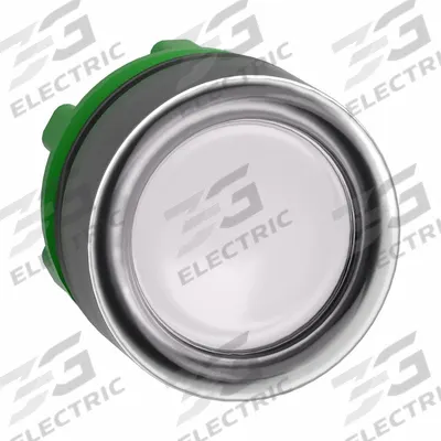 SCHNEIDER Flush Push Button: 22 mm Mounting Size, Non-Metallic - Illuminated Flush-Mount Push-Button Operators