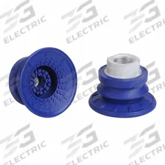 SCHMALZ Vacuum Pad Assembly: Bellows, 1.5 Folds, G3/8 in, 56 mm Pad Dia, NBR, Blue, 60 A, SAB (MPN 10.01.06.00672). Key specifications — attr1019101: 10.01.06.00672; attr1019103: SCHMALZ; attr1019107: 60 A.
