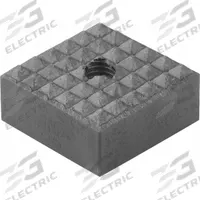 KIPP Gripper Pad w/Tapped Through-Hole: Carbide, Fine, 12 mm Face Wd, M5, 12 mm Overall Ht (MPN K0387.121205). Key specifications — Finish: Black Oxide; Brand: KIPP.
