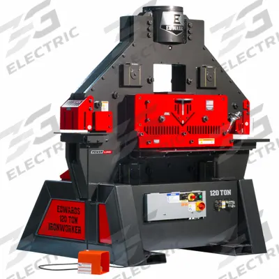 EDWARDS Ironworker: 230V AC /Three-Phase, 5 Stations, 120 Tonf Hydraulic Force - Ironworkers with External Hydraulic Power Output