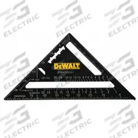 DEWALT Rafter Square: 7 in Square Size, Aluminum, Scribe Line Notches for Marking Rip Cuts, 1/8 in (MPN DWHT46031). Key specifications — attr936134: 1/8 in; attr934763: DEWALT; attr984589: Inch; attr984960: Aluminum.