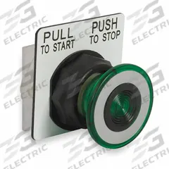 SCHNEIDER Mushroom Head Push Button: Green, 30 mm Mounting Size, Non-Metallic, Maintained (MPN 9001SKR9G). Key specifications — Brand: SCHNEIDER; Action: Maintained; Series: 9001SK; Push Button Material Type: Non-Metallic.