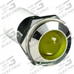 APPROVED VENDOR Raised Panel Light: 16 mm Panel Mounting Hole Dia, LED, Yellow, Raised Head, M16 (MPN 24M143). Key specifications — Brand: APPROVED VENDOR; Electrical Connection: 0.11 Male Quick Disconnect.