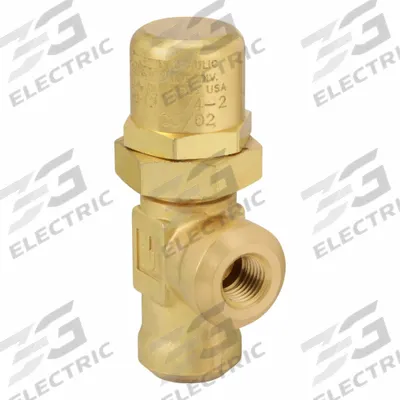 Parker Pressure Control Valve: 4 gpm, 35 psi Max Set, Brass - Soft-Seat Pressure Control Valves