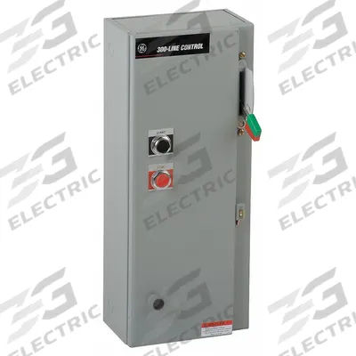 GE Combination Starter: Fusible Disconnect, 3 Poles, NEMA Size 2, 120V AC - Fusible Starters with Electronic Overloads