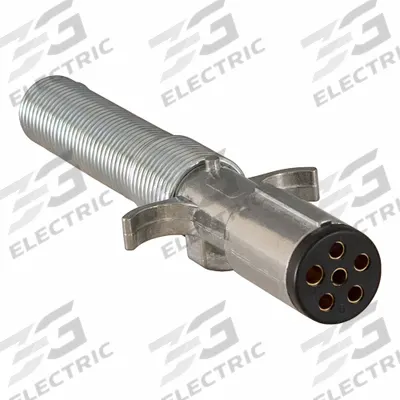 BUYERS PRODUCTS Trailer Connector: 6-Way, Metal, Trailer Electrical Connection, Spring (MPN TC2061) - Fleet and Vehicle Maintenance