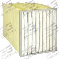 GRAINGER Pocket Air Filter: 24 in x 24 in x 30 in, MERV 14, Yellow, Synthetic, 10 Pockets (MPN 5M354). Key specifications — Display Sell UOM: EA; Brand: GRAINGER; Media Material: Synthetic; Performance Rating: MERV 14.