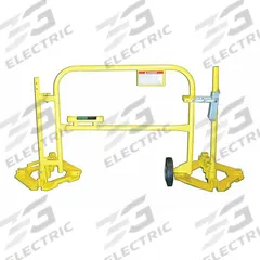 RAILGUARD 200 Manual Swing Gate: Fits 3 7/8 ft Max Opening Wd, Hardware/Pins/Posts/Wheel, Yellow (MPN 300621). Key specifications — Color: Yellow; Includes: Posts; Gate Material: Steel; Brand: RAILGUARD 200.