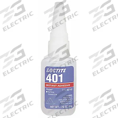 LOCTITE Instant Adhesive: 401, Plastics, 0.7 fl oz, Bottle, Clear, Thin Liquid - Instant Adhesives for Plastics