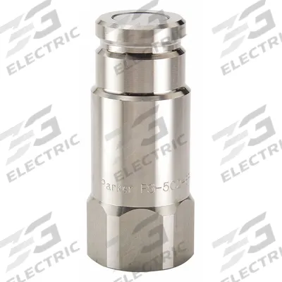 PARKER Hydraulic Quick Connect Hose Coupling: 1/4 in Coupling Size, 316 Stainless Steel - Parker FET Series Hydraulic Quick-Connect Coupling Plugs