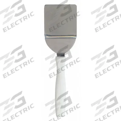 CRESTWARE Cake/Pie Server: 8 in Overall Lg, White, Plastic, Stainless Steel - Pastry & Pie Servers