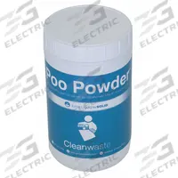 Poo Powder Waste Treatment: Powder, Scoop, 9 1/2 in Overall Lg, 6 1/4 in Overall Wd (MPN D105POW). Key specifications — Material: Powder; Includes: Scoop; Brand: CLEANWASTE; Product Type: Poo Powder Waste Treatment.