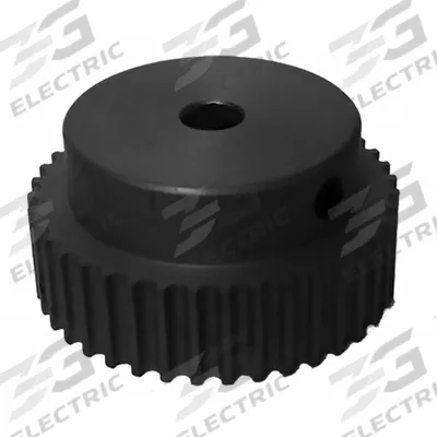Dayton Timing Pulley: Curvilinear, Fixed, For 6 mm Belt Wd, 25 Teeth, 3 mm Pitch - HTD Section Fixed-Bore Timing Pulleys with Hub
