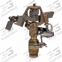 RAIN BIRD Impact Sprinkler Head: Full Circle/Part Circle, 20 to 41 ft, 3.4 to 5.0 gpm, 20 to 50 psi (MPN 25PJDA-C). Key specifications — Throw Radius: 20 to 41 ft; Brand: RAIN BIRD; Flow Rate: 3.4 to 5.0 gpm; Pattern: Part Circle; Pressure Range: 20 to 50 psi; Sprinkler Head or Nozzle Type: Impact Sprinkler Head.