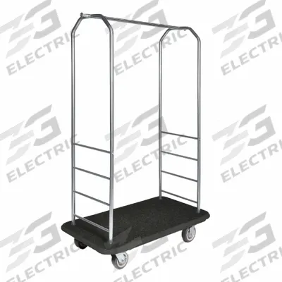 CSL Bellman Cart: 1 in Frame Dia, 43 in Overall Lg, 23 in Overall Dp, 72 1/2 in Overall Ht - Easy-Mover Bellman Carts