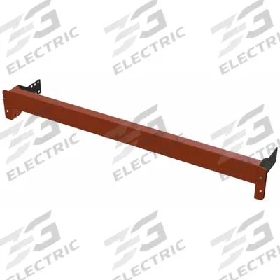 HUSKY Pallet Stop Beam: 96 in x 2 1/2 in x 3 1/2 in, 16 ga, Steel, Polyurethane - Pallet Rack Load Stops