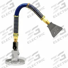 EXAIR Blow Off Station: 21.8 scfm Air Consumption, Flat, 250 psi Air Pressure, 24 in Hose Lg (MPN 1122-9324). Key specifications — attr1341131: EXAIR; attr1341162: Air Nozzle; attr1341142: 1122 2" Flat Super Air Nozzle, 9224 24" Stay Set Hose, 9042 Single Outlet Magnetic Base w/ Mini Shut Off Valve; attr1341129: Flat.