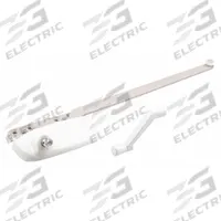 TRUE HARDWARE Window Operator: Crank, Handle Included, Right-Hand, Sash, White, 4 5/8 in Base Lg (MPN TH 24199). Key specifications — Brand: TRUE HARDWARE; For Use With: Casement Windows; Finish: Enamel Coated; Color: White; Handing Orientation: Right-Hand; Handle Type: Crank; Mounting Location: Sash; Product Type: Window Operator.