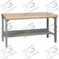 LITTLE GIANT Workbench: Adj Ht, Butcher Block, 72 in x 30 in, 3,000 lb Overall Load Capacity, Gray (MPN WSJ2-3072-AH). Key specifications — Brand: LITTLE GIANT.
