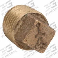 APPROVED VENDOR Plug: Square Drive Solid Plug, 1/4 in, BSPT Threaded, Class 125, C89833 Brass (MPN ZUSA-PF-10587). Key specifications — Brand: APPROVED VENDOR; Maximum Operating Pressure: 125 psi @ 72° F.