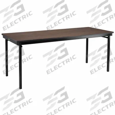 NATIONAL PUBLIC SEATING Folding Table: Rectangle Table Shape, Montana Walnut Tabletop - Standard Folding Tables
