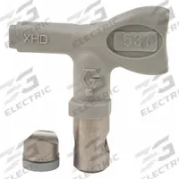 GRACO Airless Spray Gun Tip: Tips for Airless Spray Guns, Airless Spray Gun Tip, 0.031 in Tip Size (MPN XHD531). Key specifications — Product Type: Airless Spray Gun Tip; Compatible with Manufacturer Model Number: XHD001; Brand: GRACO; Color: Gray; Compatible with Series: XTR; Product Grouping: Tips for Airless Spray Guns.