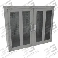 VIDMAR Pegboard Wall Cabinet: 45 in x 14 in x 37 in, Clearview, Pull Handle & Keyed, Gray, 127 lb Wt (MPN Grainger48880). Key specifications — attr66693: Medium Duty; attr66638: Steel; attr66636: Assembled; attr66635: Gray; attr66630: VIDMAR.
