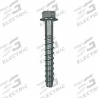 MKT FASTENING Screw Anchor: 2 1/2 in Overall Lg, 3/8 in Dia, Steel, External Hex, Hex, Steel, 10 PK (MPN 4138212). Key specifications — Material Grade/Class: Not Graded; Removable: Removable; System of Measurement: Inch; Brand: MKT FASTENING; Screw Anchor Type: Screw Anchor.