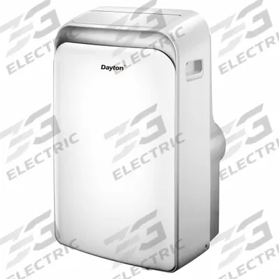 Dayton Portable Air Conditioner: 300 sq ft – 350 sq ft, 12,000 BtuH, 115V AC - Light-Duty Portable ACs for Cooling Only