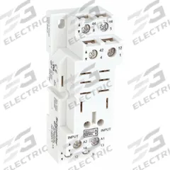 SCHNEIDER Relay Socket: 16 A Rating, DIN-Rail Socket Mounting, 8 Pins, D Socket, Std, Finger Safe (MPN 70-782D8-1A). Key specifications — Brand: SCHNEIDER.