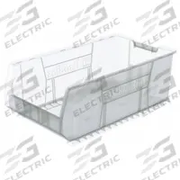AKRO-MILS Super Size Bin: 29 7/8 in Overall Lg, 16 1/2 in x 11 in, Clear, Stacking Capable (MPN 30293SCLAR). Key specifications — Mobility: Stationary; Material: Plastic; Brand: AKRO-MILS; Stackable: Stacking Capable.